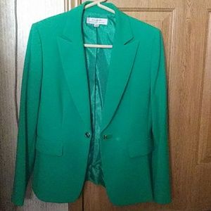 A green long sleeve jacket